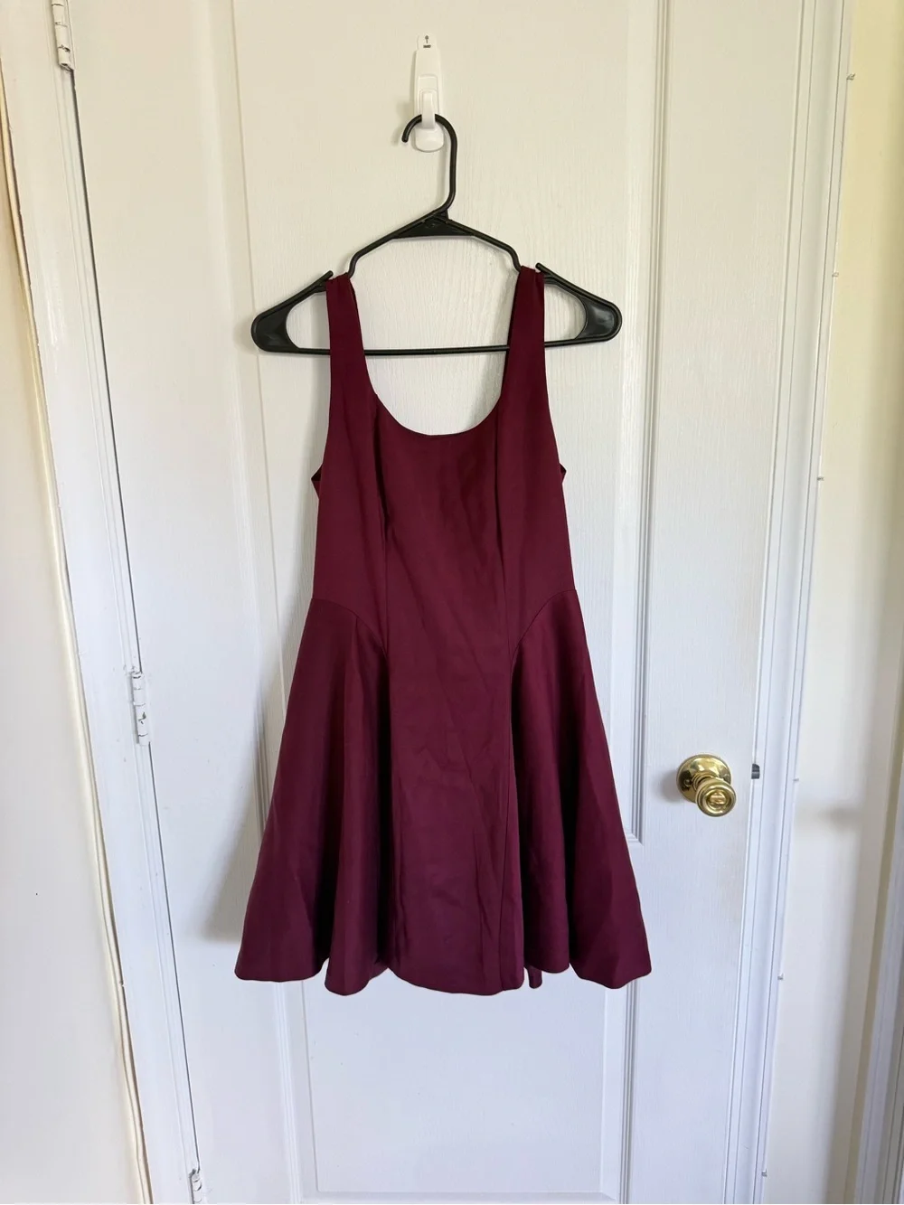 Alice + Olivia Burgundy Skater Mini Dress